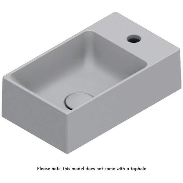 Catalano Premium 40x23 Basin Without Taphole Satin Concrete 0220410023