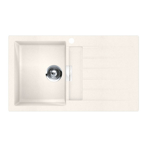 Abey Shock Signus Single Bowl Topmount Sink with Right Hand Drainer Polaris