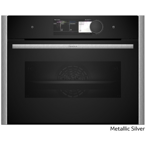 NEFF 45cm Compact Oven with FullSteam Metallic Silver