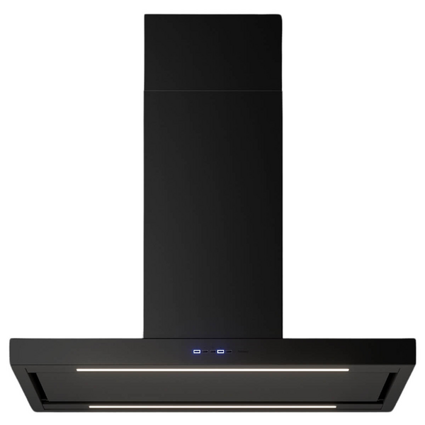 Falmec 90cm Plane PLUS Island Canopy Rangehood Matte Black F7PB90B2