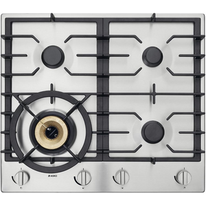 ASKO 60cm Natural Gas Cooktop with Super Flex Wok Burner Stainless Steel