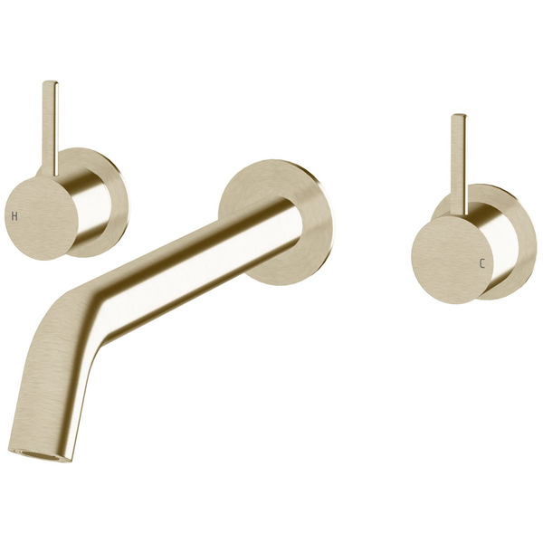 Sussex Taps Virgo Wall Basin or Bath Set 250mm LUXPVD Brushed Platinum Gold VGWBBS25001-63