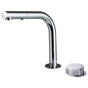 Rogerseller Eccentric Hob Sink Mixer and Outlet with Pull Out Spray - Chrome