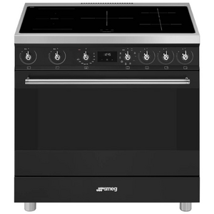 Smeg 90cm Matte Black Induction Freestanding Oven