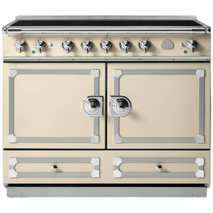 La Cornue Cornufe 110cm Induction Freestanding Oven Morning Dew with Polished Chrome