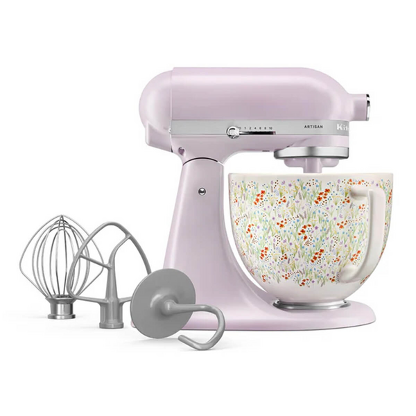 KitchenAid KSM156 Artisan Stand Mixer Wildflower with Floral Ceramic Bowl 5KSM156CXAWF