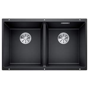 Blanco Double Bowl Undermount Sink Rock Grey