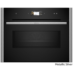NEFF 45cm Compact Oven with Microwave Metallic Silver