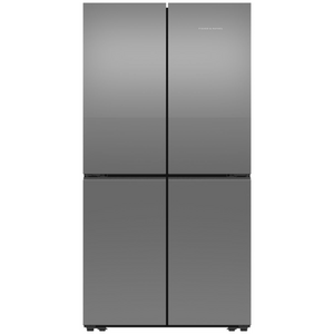 Fisher & Paykel 627L Quad Door Refrigerator with Ice and Water Dispenser Matte Glass