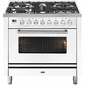 ILVE Professional Plus Series 90cm Dual Fuel Five Burner Oven with Milano Knobs