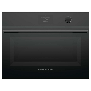Fisher & Paykel Series 9 60cm Minimal Compact Combi-Microwave Oven Black Glass