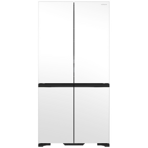 Hitachi 569L French Door Refrigerator Matte White Glass Finish