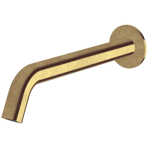 Sussex Taps Virgo Wall Basin or Bath Outlet 250mm Living Tumbled Brass VGWBBO25001-23