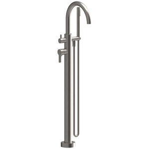 Rogerseller Arq Freestanding Bath Mixer with Handshower - Brushed Nickel 3606016907