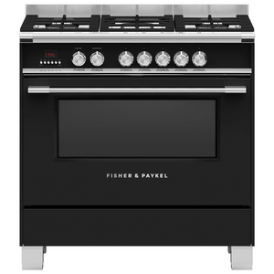 Fisher & Paykel 90cm Series 7 Classic Freestanding Dual Fuel Oven Black