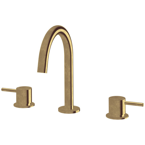 Sussex Taps Virgo Basin Set Living Tumbled Brass VGBS01-23