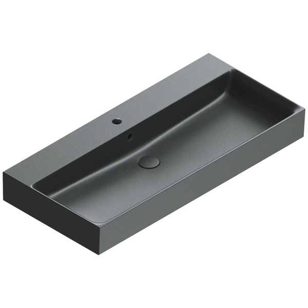 Catalano Premium 1000x470 Basin With Taphole Satin Black 0221001022