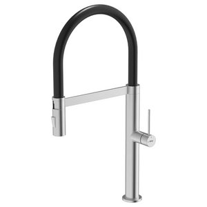 Abey 304 Chef Pull Out Kitchen Mixer Tap with Dual Spray Stainless Steel