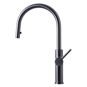 Titan Essentials Lite Gooseneck Pull Out Kitchen Mixer Tap - Gunmetal