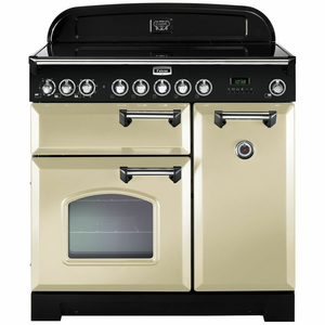 Falcon 90cm Classic Deluxe Freestanding Induction Oven/Stove Cream and Chrome