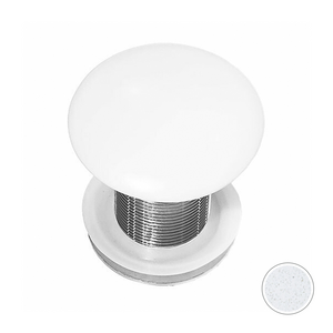 Claybrook MarbleForm Pop Up Basin Waste with Overflow - Star White and Honed J89606-SW-01-HH-UNBR