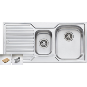 Oliveri Diaz 1 and 1/2 Bowl Left Hand Drainer Sink
