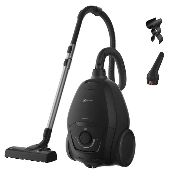 Electrolux Canister Bagged Vacuum Cleaner with UltraSilencer Plus Ebony Black EFB71113EB