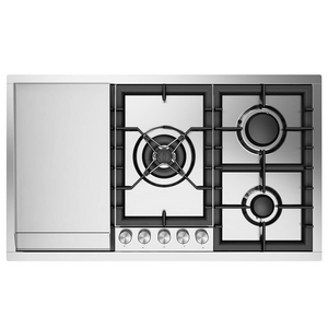 ILVE 90cm Professional Plus Gas Cooktop with Teppanyaki