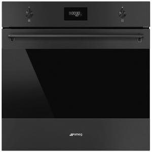 Smeg 60cm Classic Pyrolytic Built In Oven Matte Black SOPA6301TN