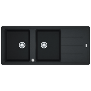 Franke Basis Matte Black Double Bowl Sink