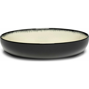 Serax De 18.5cm High Plate Set Of 2 Off White and Black Variation D - B4019343