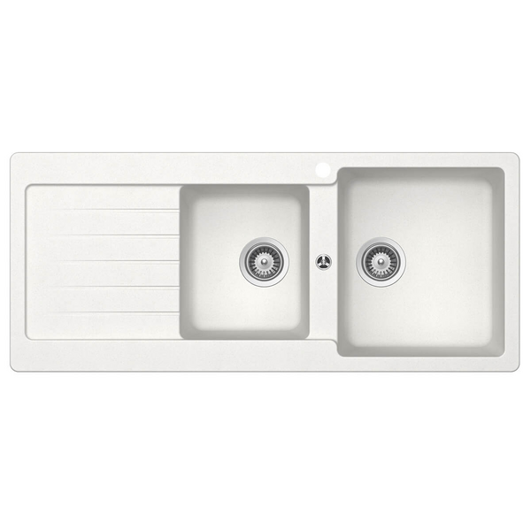 Abey Schock Typos 1 and 3/4 Bowl Topmount Sink with Drainer TD200WR