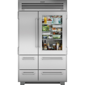 Sub-Zero Pro 865L 6 Door Multi Drawer Fridge with Glass Door ICBPRO4850G
