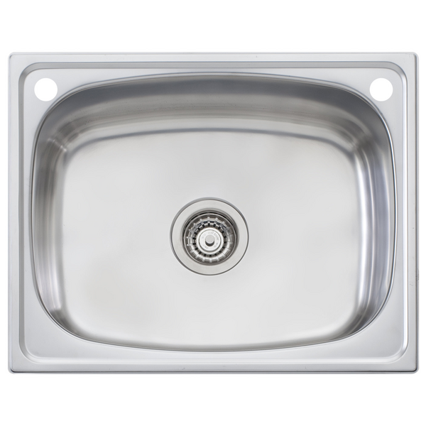 Oliveri 45L Single Inset Laundry Tub With Rinse Bypass Kit And Overflow TI45SOF