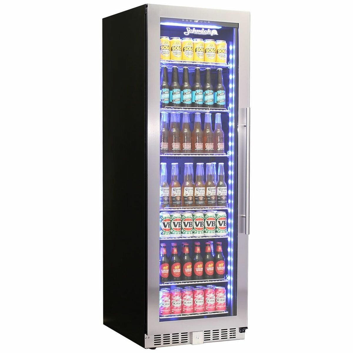 Glass clearance drink refrigerator