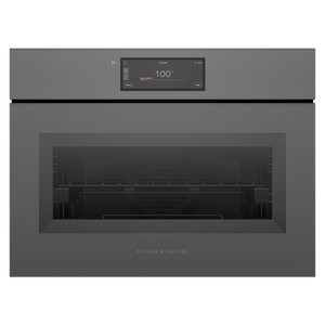 Fisher & Paykel 60cm Series 11 Minimal Handleless Compact Combi-Steam Oven Grey Glass