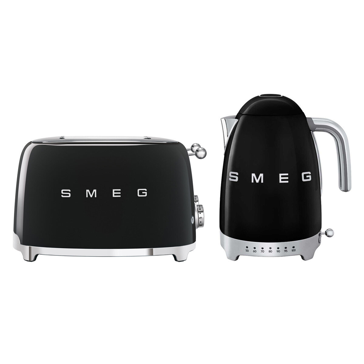 Smeg Temperature Control Kettle and Four Slice Toaster Breakfast