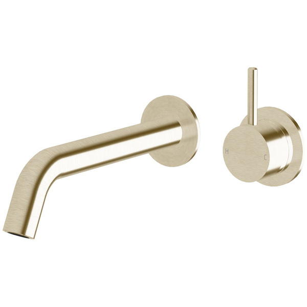 Sussex Taps Virgo Wall Basin or Bath Mixer Outlet System 200mm LUXPVD Brushed Platinum Gold VGWBBMOS20001-63
