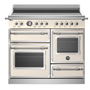 Bertazzoni 100 cm Heritage Series Cooker with Induction Top and Electric Triple Oven Avorio