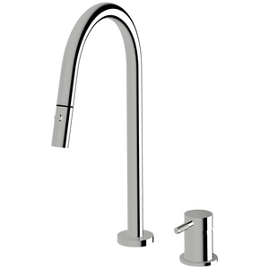 Sussex Taps Virgo Hob Set Pull Out Spray Tap Knurled Chrome