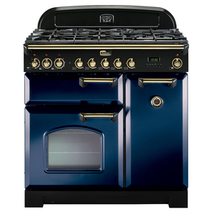 Falcon 90cm Classic Deluxe Royal Blue Dual Fuel Freestanding Oven