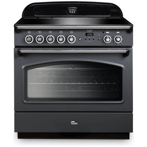 Falcon 90cm Classic FX Induction Freestanding Oven/Stove Slate and Chrome CLA90FXEISL-CH