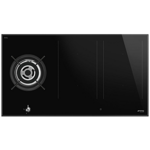 Smeg 90cm Induction Classic with Natural Gas Burner Cooktop SAIG3953B