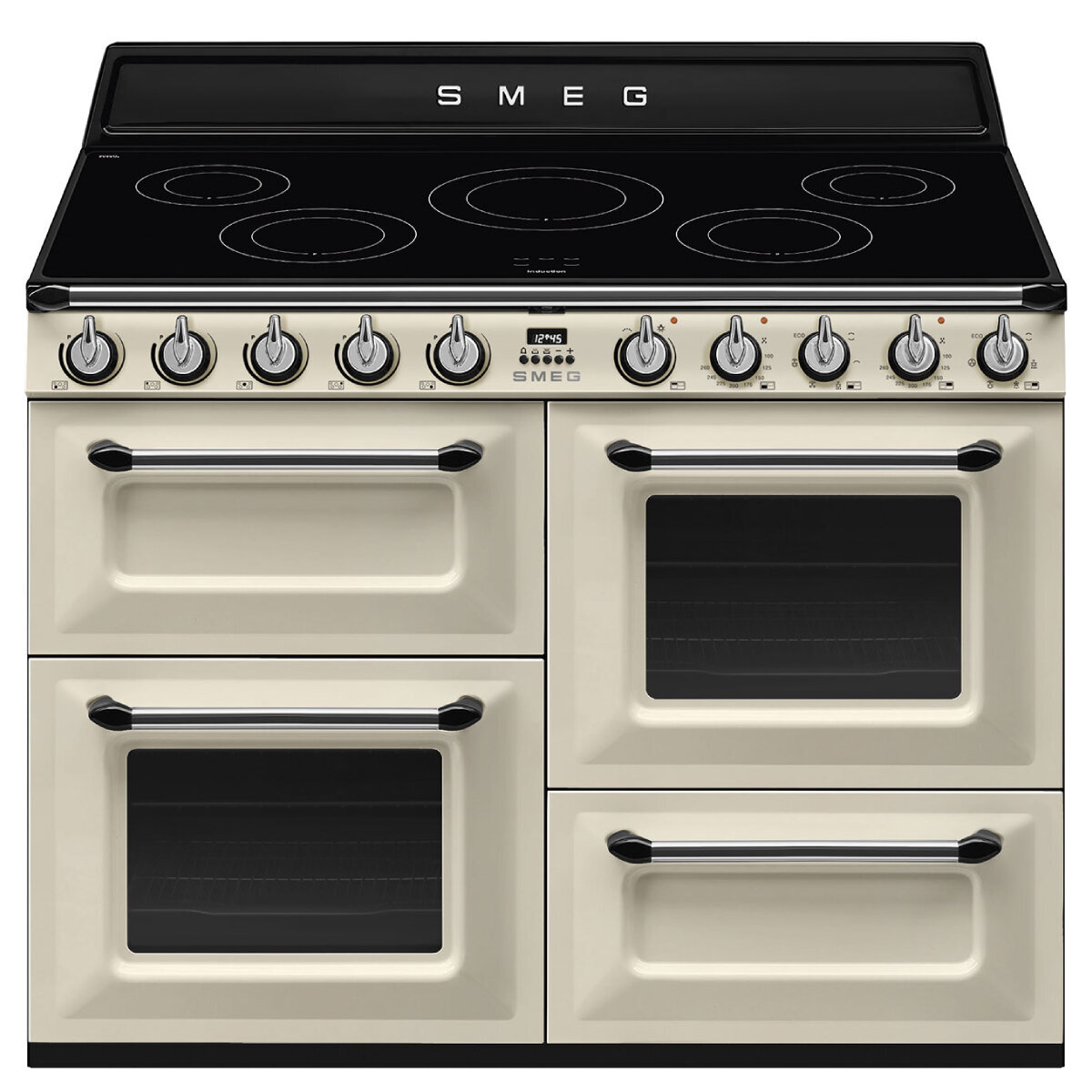 Smeg 110cm Victoria Freestanding Cooker with Induction Hob Panna