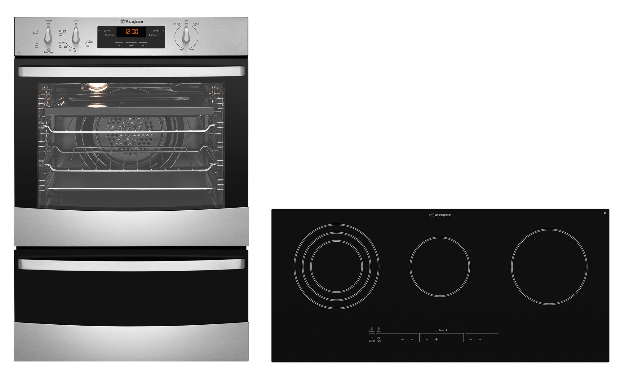 Westinghouse oven and cooktop on sale package