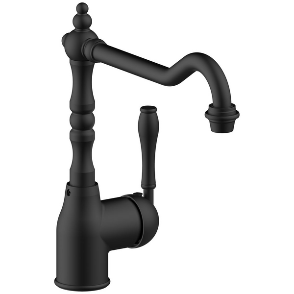 Armando Vicario Provincial Single Lever Kitchen Mixer Tap Black PALAIS-B-LF
