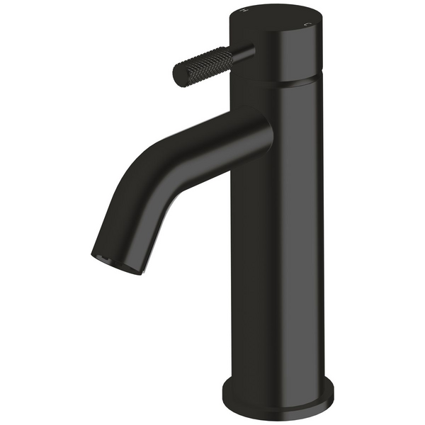 Sussex Taps Virgo Basin Mixer Tap Knurled LUXPVD Matte Opium Black VGBM-01-K-58