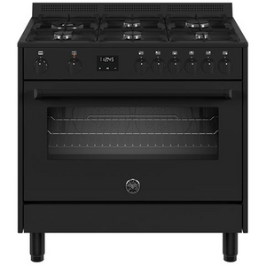 Bertazzoni 90cm Master Series Dual Fuel Matte Black Freestanding Oven