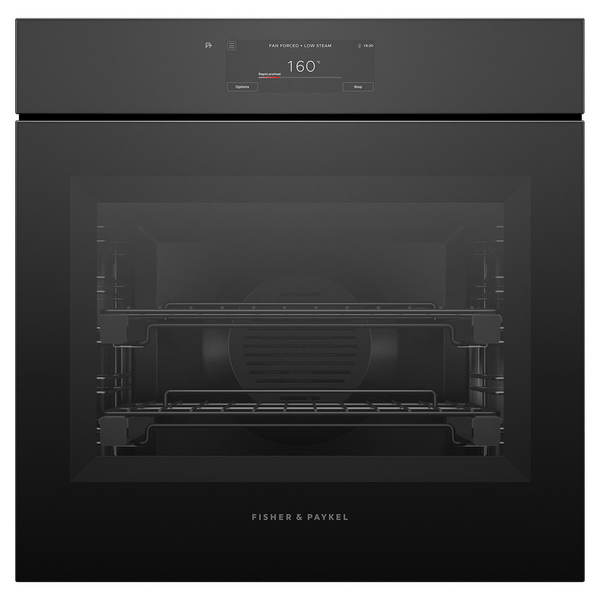 Fisher & Paykel 60cm Series 11 Minimal Handleless Combi-Steam Oven Black Glass OS60SAMHUNB5
