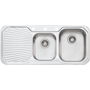Oliveri Petite 1 and 3/4 Bowl Left Hand Drainer Topmount Sink